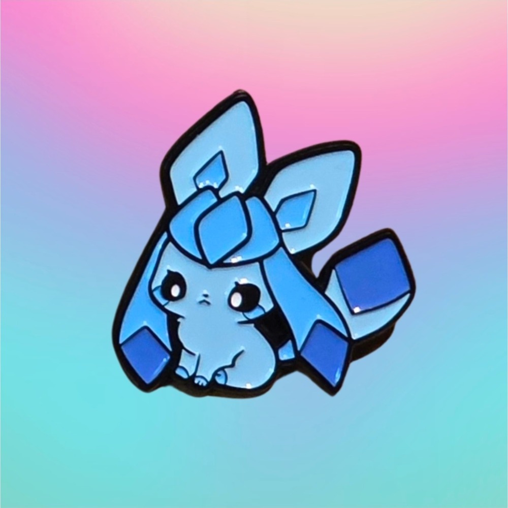 Pokémon GLACEON Eevee Evolutions Chibi Enamel Pin Set –‎ Collector's Charm